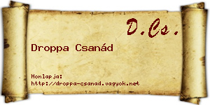 Droppa Csanád névjegykártya