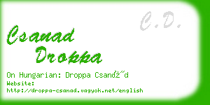 csanad droppa business card